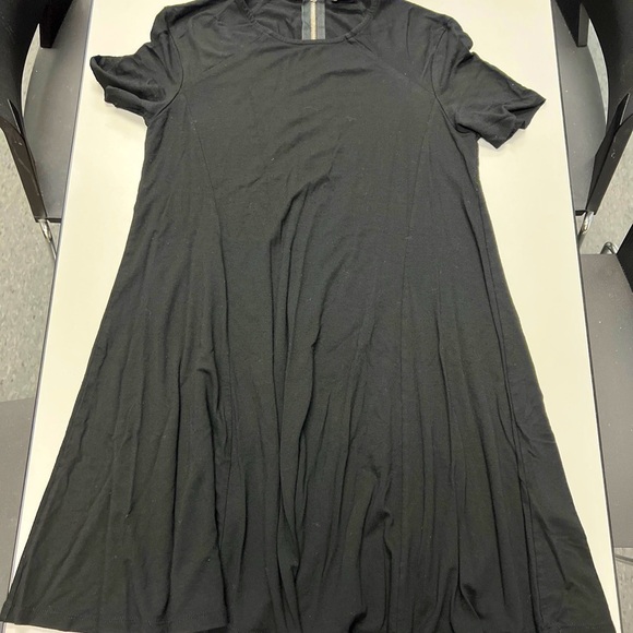 Abercrombie & Fitch Women's Short Sleeve black Zip Up T Shirt Dress Sz X Small - Picture 1 of 7